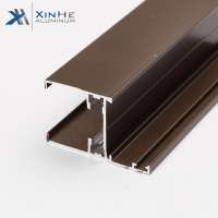 China Foshan Hot Selling Bright Brush Structure Bronze Silver And Brown Sliding Window Door Anodized Alloyed Aluminum Profile